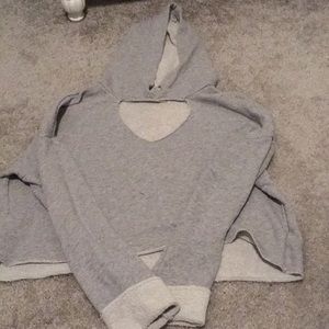 Cropped Raw-Cut Sweatshirt